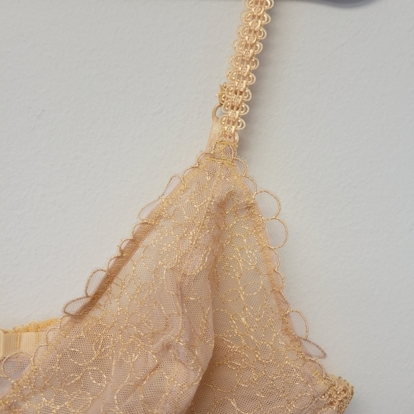 Free People Lucia Underwire Bra Wheat Sunset 32B - Picture 4 of 11